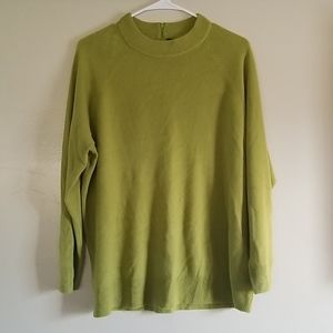 Moss green mockneck sweater
